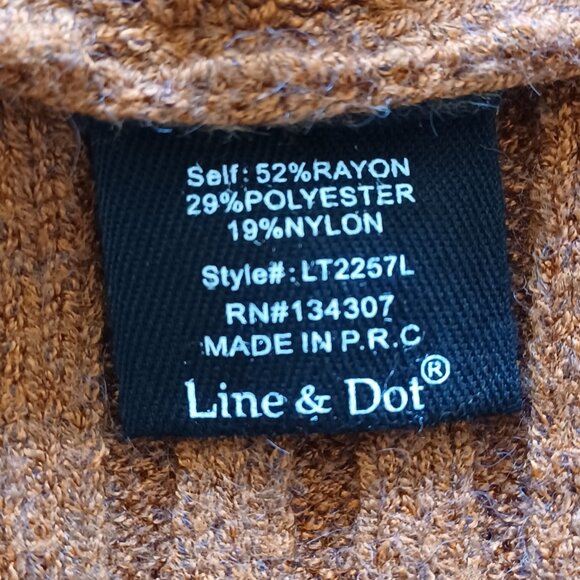 EUC Line & Dot "Benigna" Slouchy Off-The-Shoulder Brown/Rust Sweater Size XS - Picture 6 of 6